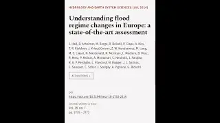 Understanding flood regime changes in Europe: a state-of-the-art assessment | RTCL.TV