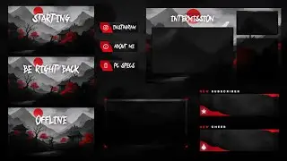 [FREE] Twitch Overlay Pack – Samurai Dawn Theme for OBS & Streamlabs (2025)