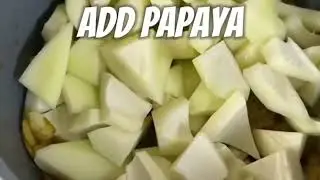 Papaya in coconut cream (curry papaya) #currypapaya #papayarecipe @isabelstyle2686