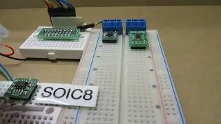 SOIC8 pogo adapter with attached guide cap for universal EEprom programmer.