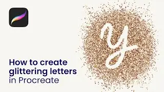 How to create glittering letters in Procreate. (