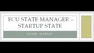 AUTOSAR   ECU State Manager startup