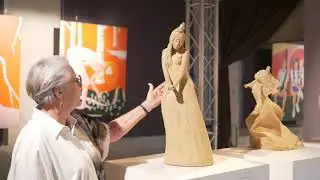 Denise describes her clay sculpture: Compassion from her Emotion Series
