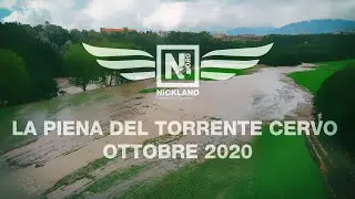 The flood of the river Cervo seen from the drone • October 2020