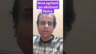 Nova agritech ipo allotment Date | #ipoalert #stockmarket