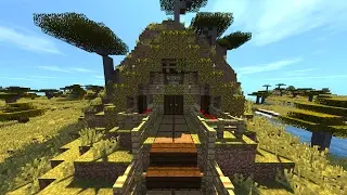 #1 Дом в скале. Как построить красивый дом в Minecraft