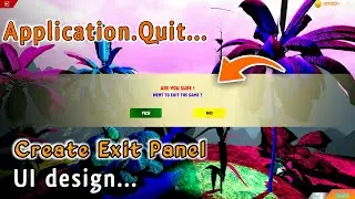Setting Menu and Exit Panel Design in Unity Main Menu | Game Quit in unity | Customize Sound setting