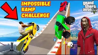 Mega Ramp Challenge 110% Impossible in GTA 5 | Impossible Ramp Car Driving