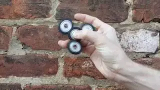 Linear Knurled EDC Tri Spinner with Peg Cap / Triple Bearing Spinner!