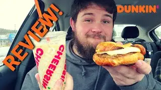 Sausage, Egg and Cheese Croissant/French Vanilla Ice Coffee Review! (Dunkin', Wellsville, NY)