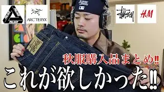 【購入品まとめ】念願のstussyのデニムに初アークテリクス！秋に着れるアウター購入‼︎【arc'teryx/palace/stussy/h&m】(ストリートファッション】【秋服】