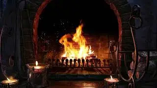 fantasy fireplace  - tavern music 🔥