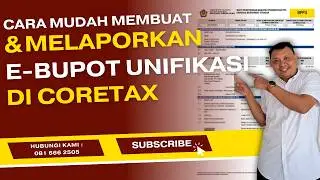 cara mudah membuat dan Melapokan e-Bupot unifikasi di Coretax #rudikonsultan #coretax