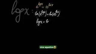 equation solving | e^logx=10^lnx #maths #logarithm
