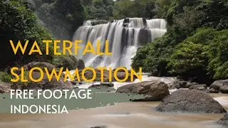 Water Fall Slowmotion in Indonesia Free Stock Footage Video
