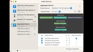 Create an Aggregate Device to combine multiple audio devices in GarageBand
