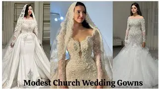 Elegant Modest Church Wedding Gowns 2024