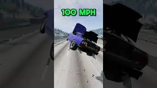 Ford Mustang vs Pothole #shorts #beamngdrive