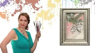 Как нарисовать зимние шишки гуашью или акрилом