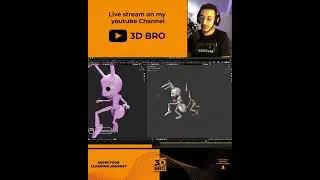 Full Live stream on my youtube channel #blender #3d #blender  #animation #tutorial #maroc #rigging