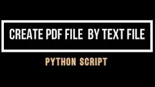 Create PDF file by text file 