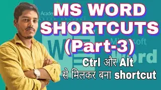 MS word useful shortcuts (Part-3), most important shortcut, Alt & Ctrl