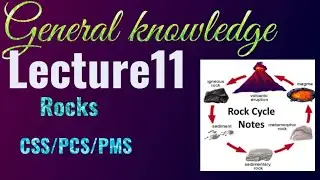 Lecture# 11 Rocks and Rock cycles || Igneous Rocks || sedimentary and metamorphic rocks|| CSS||PCS