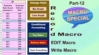 Mastering Macros in Excel: Record, Edit, Write & Conditional Formatting in One Click! | Part 12