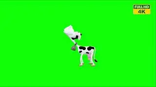 Mesmerizing 3D Green Screen Cow Animation in 4K | Free to Use!