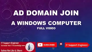 How to Join Domain in windows PC | IT Support Engineer | Configure System  | IT Tutorials | omarict