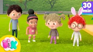 Hop, hop, hop, Komm, mach den Bunny Hop! 🐰 | Tierlieder für Kinder | HeyKids Kinderlieder TV
