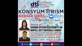 Konsyumerism Webinar Session 05: Senior Citizen's Discounts & Gift Checks and Cards