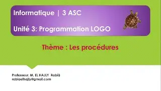 Cours de programmation LOGO : Les procédures - Club Info