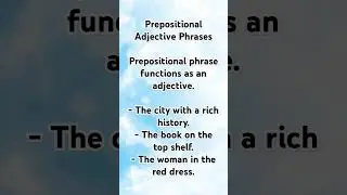 Prepositional adjective phrases | adjective phrases in english grammar 
