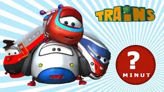 Train cartoon | Super wings | Collection 326