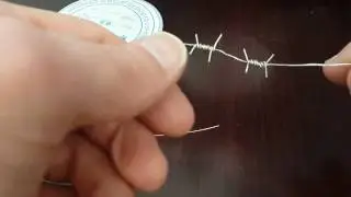 Как сплести миниатюрную колючую проволоку для диорамы