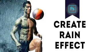 How to create RAIN effect,  just ONE click in PHOTOSHOP!!!!