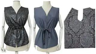 My grandma taught! Nobody Knows This Method 💥 Practical Double-Sided Vest Cutting and Sewing