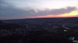 Sonnenuntergang über Jena (Jenzig, 16.03.2020)