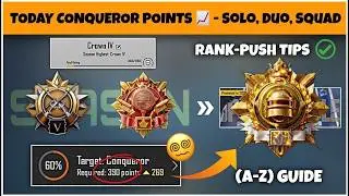 Today Conqueror Points ⁉️(Tpp : Solo, Duo & Squad )(Fpp Solo) | S30 Rank-Push Tips & Season End Pts✅