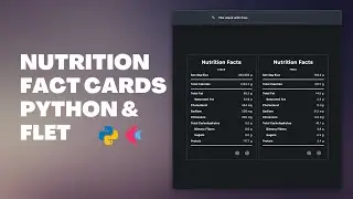 Build A Nutrition Tracker With Python & Flet UI