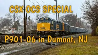 CSX OCS P901-06 blasting through Dumont, NJ 