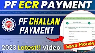 PF ECR Payment 🤑 Through Net Banking Online 2023 | Epfo Monthly Challan Payment 2023 | Epf Challan