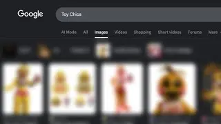 Toy Chica googles herself