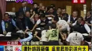 ECFA審查起衝突！藍綠大打出手