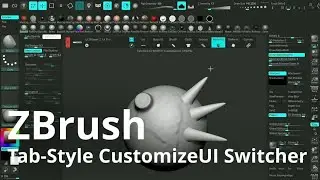 ZBrush Tab-Style CustomizeUI Switcher plugin: UI Drawer