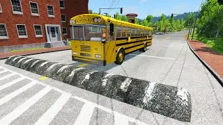Cars Vs Massive Speed Bump #9 - BeamNG Drive | CRASHhub
