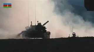 Боевые стрельбы азербайджанской армии в прифронтовой зоне.