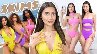 TRYING ON SKIMS NEW SWIMWEAR! IS IT WORTH THE MONEY!?