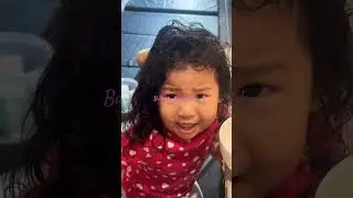 Picky and adamant 2-year-old demands steak. #foodie #blasian #blasianbaby #cutebaby #cutekids